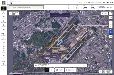 Airport diagram on zoom