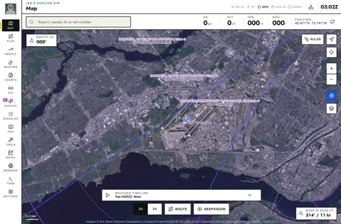 Satellite map